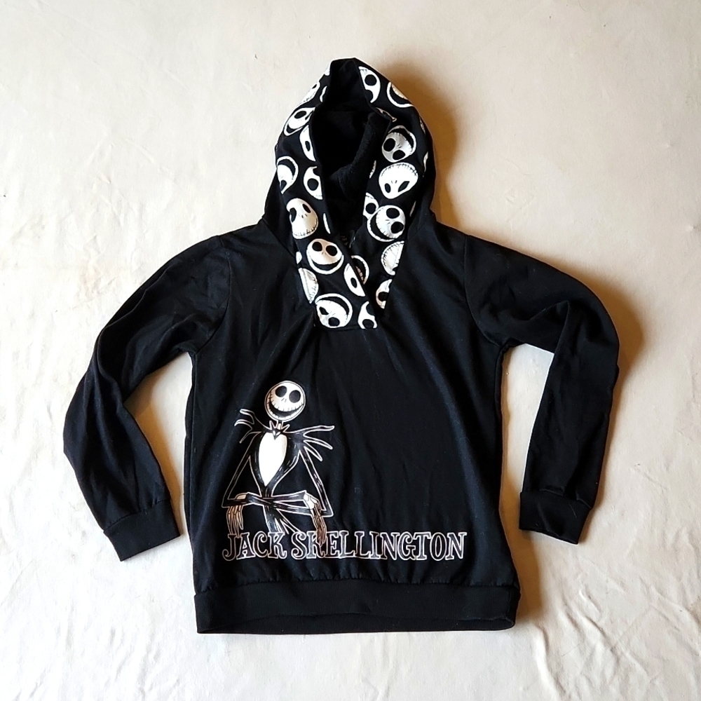 Disney The Nightmare Before Christmas Jack Skellington black hoodie XL 14/16